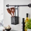 Matte Black Hanging Utensil Holder -Habitat Store 30795876