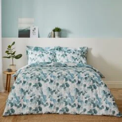 Watercolour Circles Teal Duvet Cover And Pillowcase Set -Habitat Store 30798229 alt01