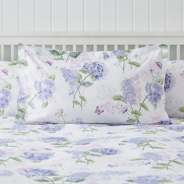 Wild Hydrangea Lilac Oxford Pillowcase 2 Wild Hydrangea Lilac Oxford Pillowcase