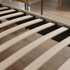 Mason Buttoned Woven Fabric Bed Frame -Habitat Store 30800061 alt03