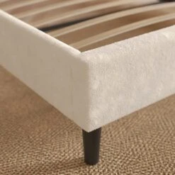 Alara Pleated Teddy Fabric Bed Frame -Habitat Store 30800163 alt02