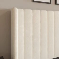 Alara Pleated Teddy Fabric Bed Frame -Habitat Store 30800163 alt04