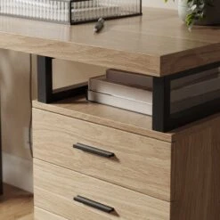 Edison Storage Desk Oak Effect -Habitat Store 30800636 alt03