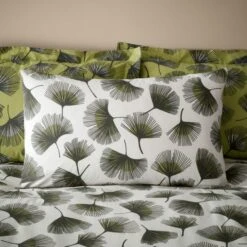 Modern Ginko Fern Duvet Cover And Pillowcase Set 16 Modern Ginko Fern Duvet Cover And Pillowcase Set -Habitat Store 30801182 alt02