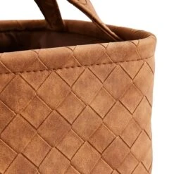 Artisan Faux Leather Baskets Set Of 2 Brown 8 Artisan Faux Leather Baskets Set Of 2 Brown -Habitat Store 30801384 alt02