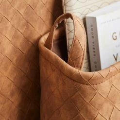 Artisan Faux Leather Baskets Set Of 2 Brown 9 Artisan Faux Leather Baskets Set Of 2 Brown -Habitat Store 30801384 alt03