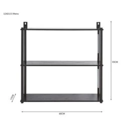 Cole Wall Unit With LED Lights Black -Habitat Store 30802417 alt05