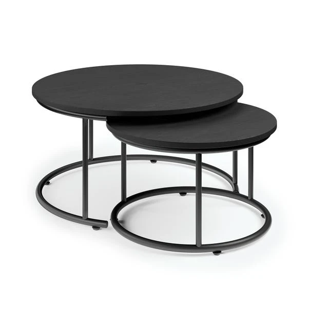 Fulton Coffee Nest Of Tables, Black 4 Fulton Coffee Nest Of Tables, Black - Image 2