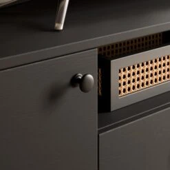 Fulton Extra Wide TV Unit, Black For TVs Up To 80" 12 Fulton Extra Wide TV Unit, Black For TVs Up To 80" -Habitat Store 30803125 alt04