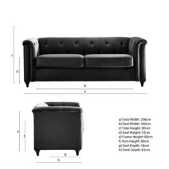 Chesterfield Opulent Velvet 3 Seater Sofa 19 Chesterfield Opulent Velvet 3 Seater Sofa -Habitat Store 30807993 alt09
