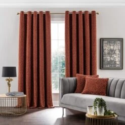 Animal Cut Velvet Eyelet Curtains -Habitat Store 30808490 alt01