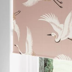 Japandi Cranes Blackout Blush Roller Blind -Habitat Store 30810278 alt04