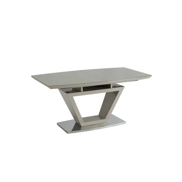 Aspen 4-6 Seater Rectangular Extendable Round Top Dining Table, Glass Top 5 Aspen 4-6 Seater Rectangular Extendable Round Top Dining Table, Glass Top - Image 3