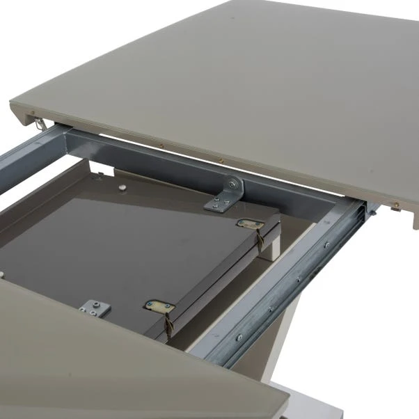 Aspen 4-6 Seater Rectangular Extendable Round Top Dining Table, Glass Top 6 Aspen 4-6 Seater Rectangular Extendable Round Top Dining Table, Glass Top - Image 4