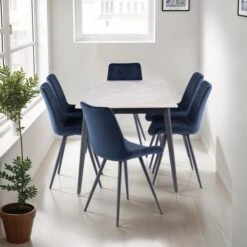 Ivy 6 Seater Dining Table, Sintered Stone