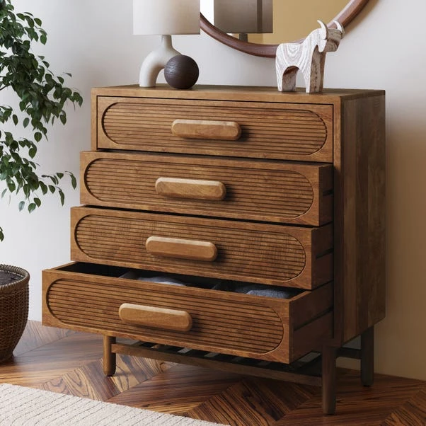 Khari 4 Drawer Chest, Mango Wood 5 Khari 4 Drawer Chest, Mango Wood - Image 3