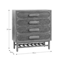 Khari 4 Drawer Chest, Mango Wood 13 Khari 4 Drawer Chest, Mango Wood -Habitat Store 30821887 alt09