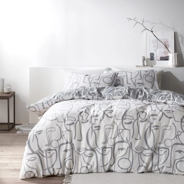 Everett Grey Reversible Duvet Cover And Pillowcase Set 5 Everett Grey Reversible Duvet Cover And Pillowcase Set - Image 3