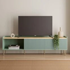 Georgi Extra Wide TV Unit For TVs Up To 80" 24 Georgi Extra Wide TV Unit For TVs Up To 80" -Habitat Store 30824781 alt02