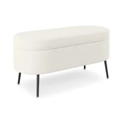 Evie Boucle Storage Ottoman -Habitat Store 30825267 alt01