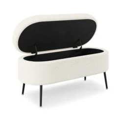 Evie Boucle Storage Ottoman -Habitat Store 30825267 alt03