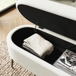 Evie Boucle Storage Ottoman -Habitat Store 30825267 alt05