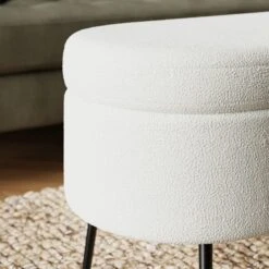 Evie Boucle Storage Ottoman -Habitat Store 30825267 alt06