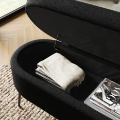 Evie Boucle Storage Ottoman -Habitat Store 30825269 alt05