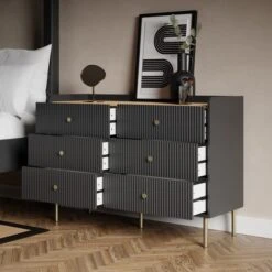 Georgi Wide 6 Drawer Chest -Habitat Store 30825485 alt02