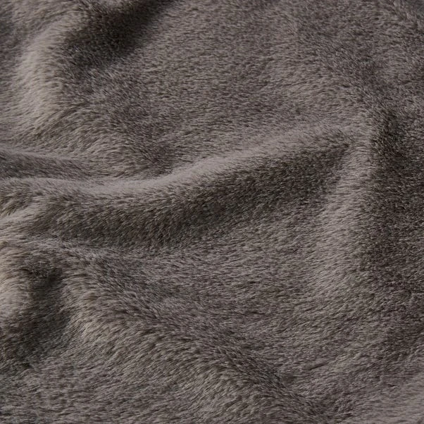 Lenon Faux Fur Throw, Grey 130cm X 170cm 5 Lenon Faux Fur Throw, Grey 130cm X 170cm - Image 3