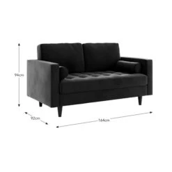 Zoe Velvet 2 Seater Sofa 36 Zoe Velvet 2 Seater Sofa -Habitat Store 30825925 alt09