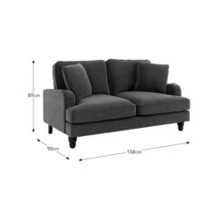 Beatrice Matte Velvet 2 Seater Sofa -Habitat Store 30826051 alt09