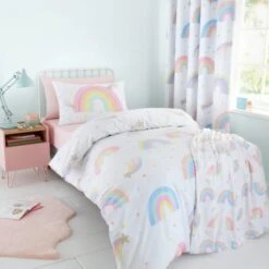 Watercolour Rainbow Duvet Cover And Pillowcase Set -Habitat Store 30826466