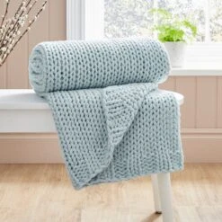 Chunky Knit Recycled Throw 130cm X 170cm -Habitat Store 30826700