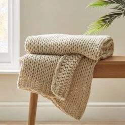 Chunky Knit Throw -Habitat Store 30826701
