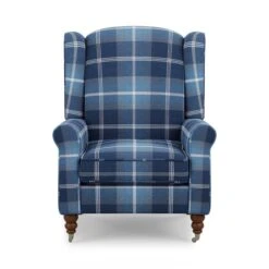 Oswald Grande Check Wingback Armchair -Habitat Store 30827474 alt02