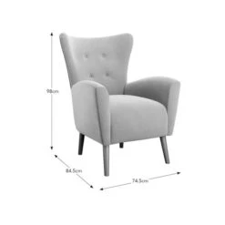 Sven Modern Velvet Wing Chair -Habitat Store 30827481 alt09