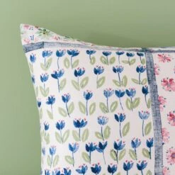 Celeste Green Cotton Duvet Cover And Pillowcase Set -Habitat Store 30828272 alt07