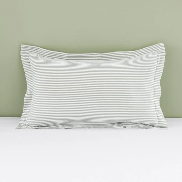 Khai Stripe Sage Oxford Pillowcase 3 Khai Stripe Sage Oxford Pillowcase