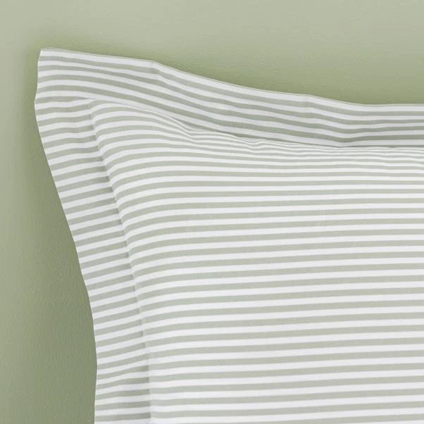 Khai Stripe Sage Oxford Pillowcase 4 Khai Stripe Sage Oxford Pillowcase - Image 2