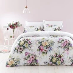 Kinsley Floral Cotton Duvet Cover And Pillowcase Set -Habitat Store 30828344