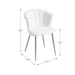 Kendall Dining Chair, Boucle -Habitat Store 30828528 alt09