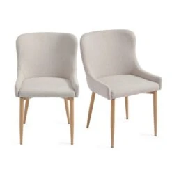 Montreal Set Of 2 Dining Chairs, Natural Fabric 16 Montreal Set Of 2 Dining Chairs, Natural Fabric -Habitat Store 30828590 alt06