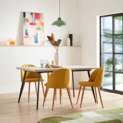 Zuri 4-6 Seater Rectangular Extendable Dining Table, Concrete Effect -Habitat Store 30829512 alt03