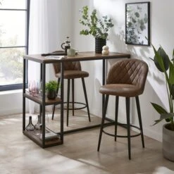 Astrid Bar Stool, Faux Leather -Habitat Store 30829682 alt01