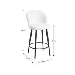 Astrid Bar Stool, Boucle 15 Astrid Bar Stool, Boucle -Habitat Store 30829684 alt09