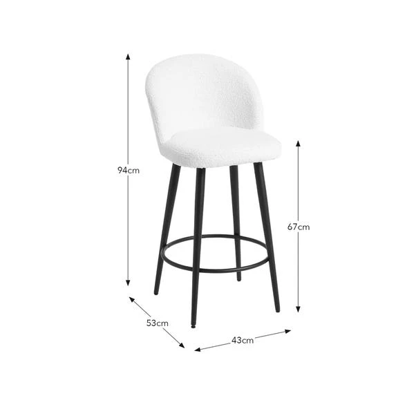 Astrid Bar Stool, Boucle 9 Astrid Bar Stool, Boucle - Image 7