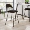 Marcela Velvet Bar Stool, Black -Habitat Store 30829685