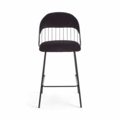 Marcela Velvet Bar Stool, Black -Habitat Store 30829685 alt05