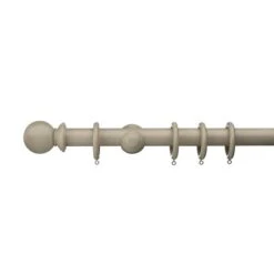 Sherwood Ball Finial Fixed Wooden Curtain Pole With Rings 25 Sherwood Ball Finial Fixed Wooden Curtain Pole With Rings -Habitat Store 30829703